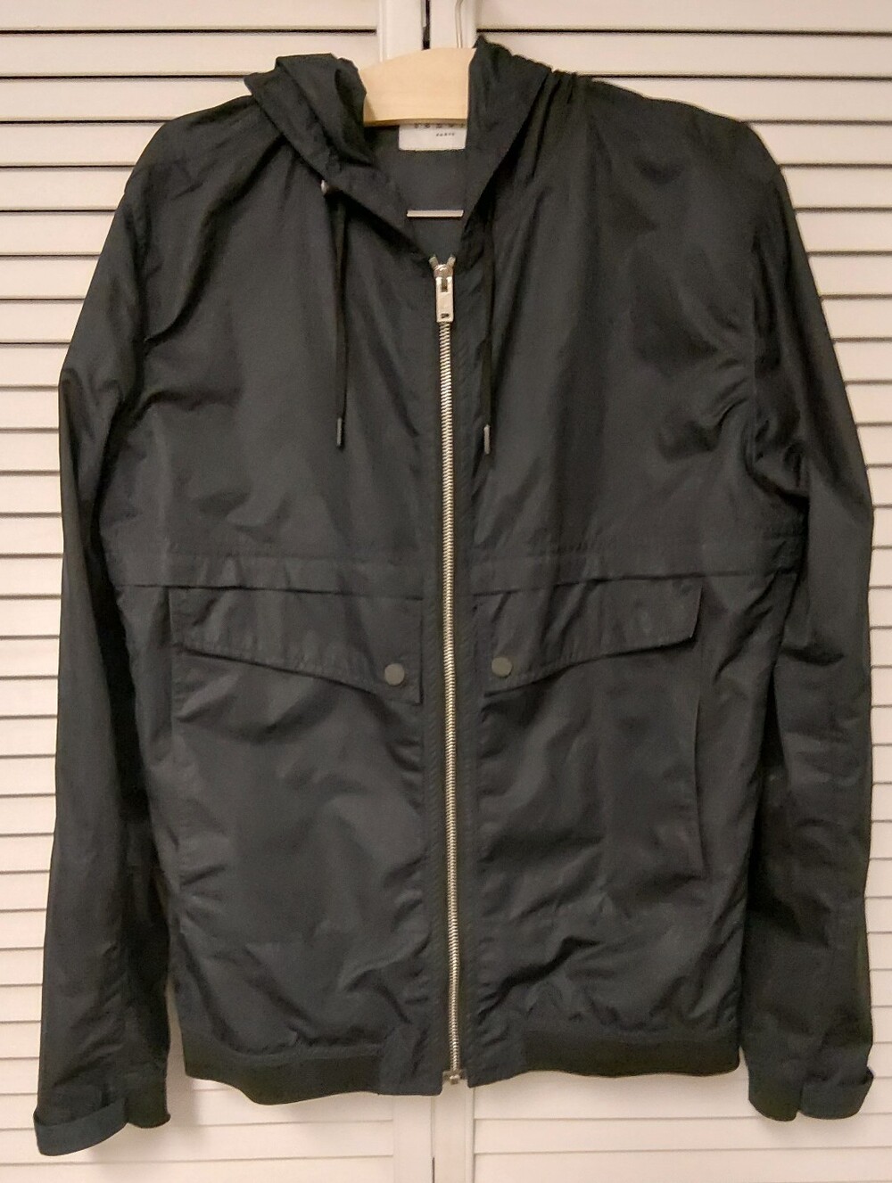 Sandro Dark Navy Hooded Zip  Jacket